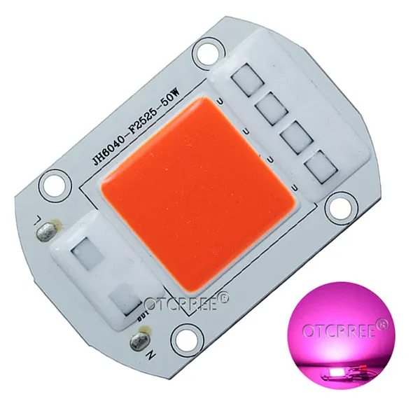 Smart IC AC Светодиодная лента COB 20W 30W 50W 110V 220V водителя DIY прожектор высокой мощности светодиодный COB диод теплый полный спектр белого - Испускаемый цвет: full spectrum pink
