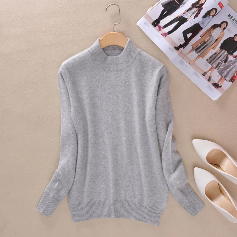 Uwback 2018 New Brand Sweater Women Wool Plus Size Pink Slim Basic Pullovers Femme 2XL Cashmere Knitted TB1159 | Женская одежда
