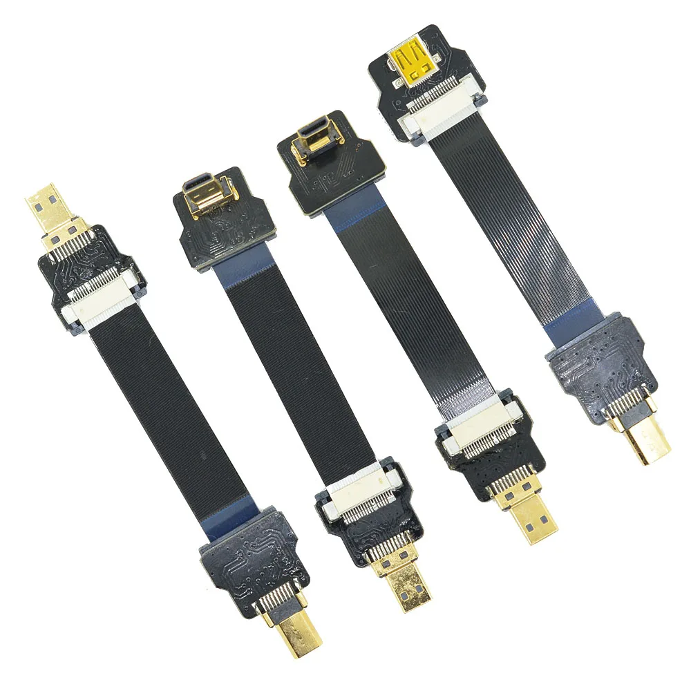 D1 D Micro HDMI Type Папа к micro Тип вверх вниз угол мужской женский колено HD плоский FPC FPV