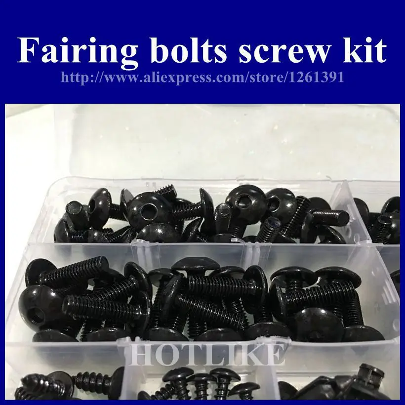 1set Hot screw bolts kit for Suzuki GSXR1000 2007 2008 black fairing dag screws gsxr1000 07 08 coupling bolt set | Автомобили и