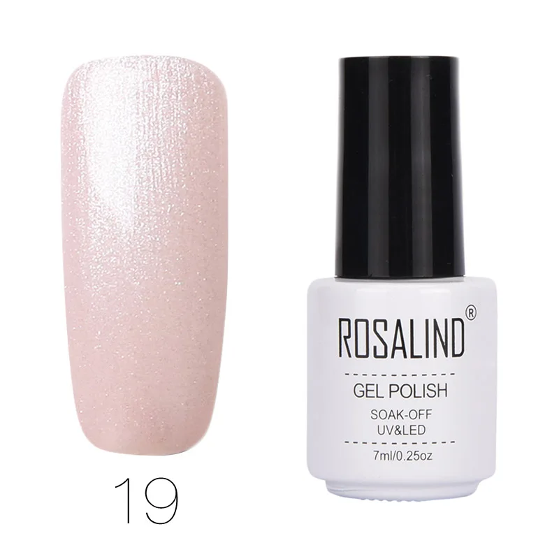 19 Гель для дизайна ногтей Rosalind 7 мл УФ-лак гель для ногтей полуперманентный лак можно замачивать праймер зеленый лак для ногтей - Цвет: 19