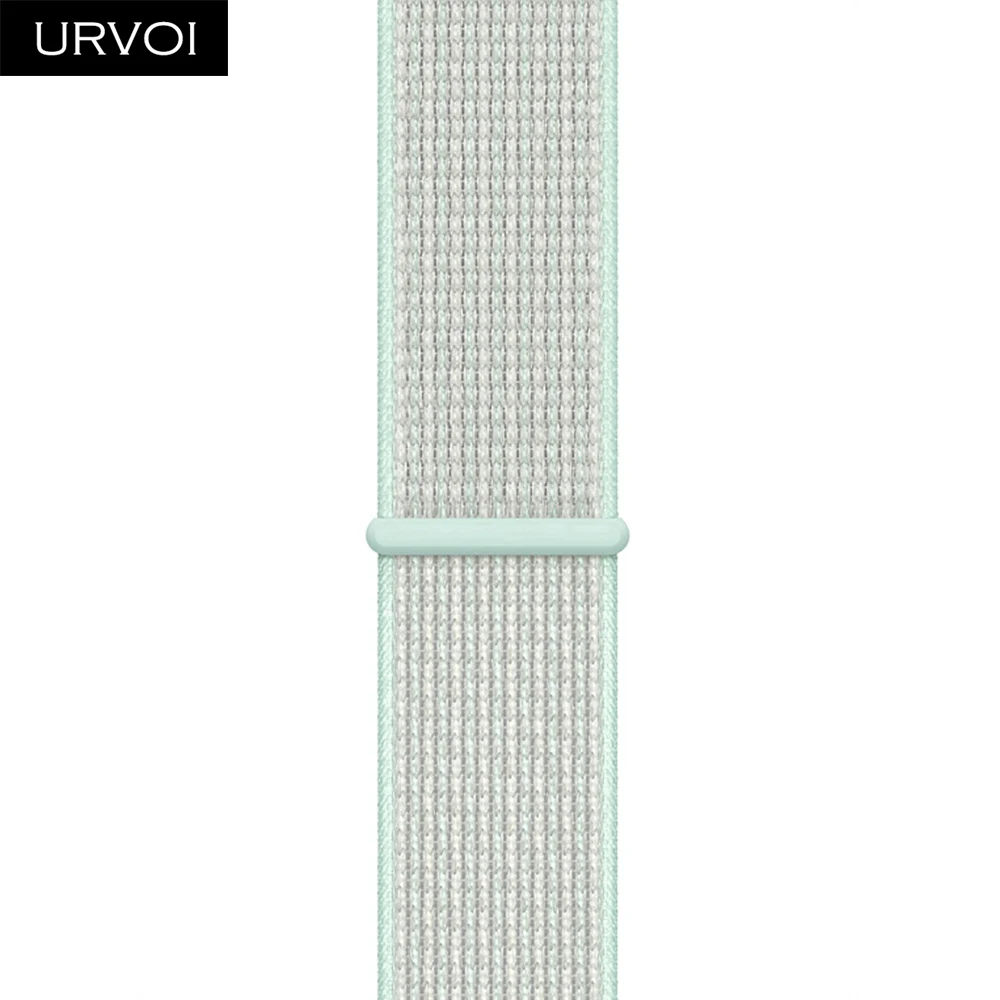 Спортивная петля URVOI для apple watch series 5 4 3 2 1 ремешок для iWatch band для NIKE+ двухслойный светоотражающий крючок и петля - Цвет ремешка: N Teal Tint