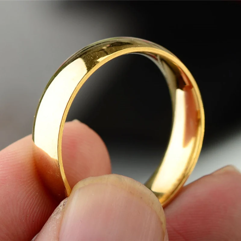 1 шт. обручальное кольцо PINKSEE золотого цвета из нержавеющей стали размеры 17-21 -