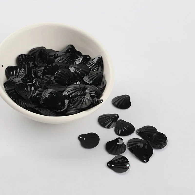 Black 10 г/упак. 13 мм Морская раковина ПВХ свободные блестки для шитья украшения фурнитура для свадьбы ручная работа Женская одежда Аксессуары для платья - Цвет: Black