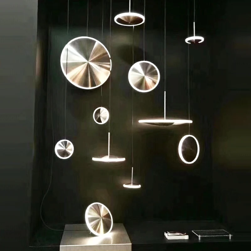 Пост-модерн тени летающая тарелка подвесные светильники свет led hanglamp Лофт Декор