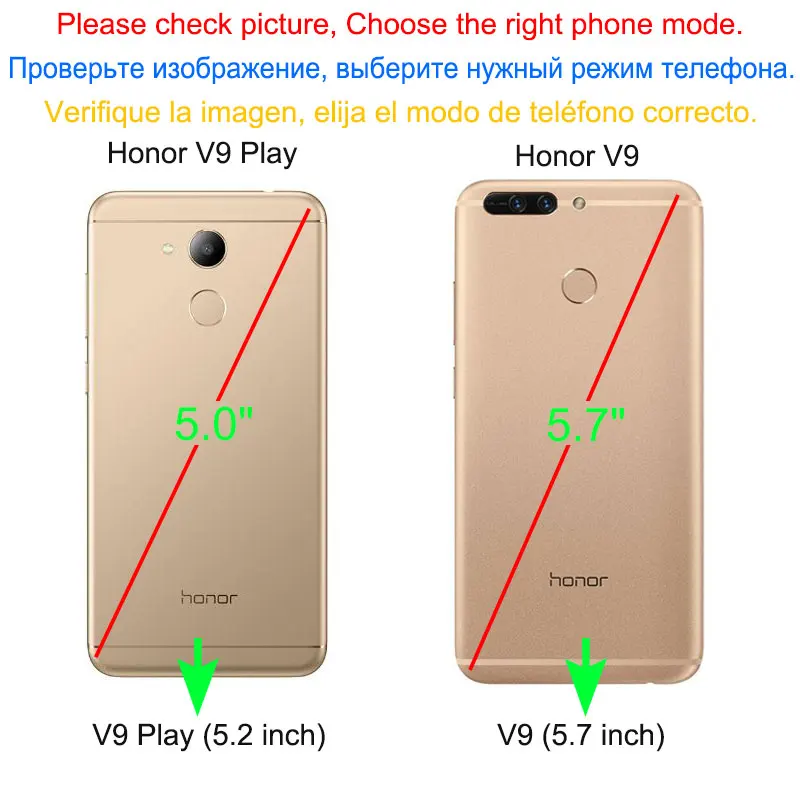 Для Huawei Honor V9 Play чехол Роскошный кожаный с откидной крышкой держателем и чехлы
