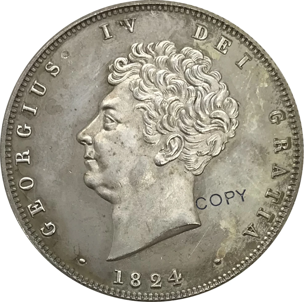Великобритания 1824 1/2 половина короны Джордж IV коллекционные предметы покрытый