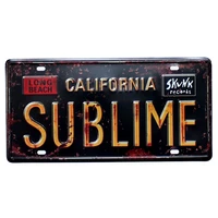 vintage car license metal plate usa california sublime wall art craft vintage iron painting for bar cafe garage decor a928