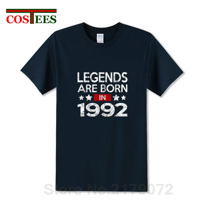 2019 Camiseta винтажная рубашка футболки с надписью Легенды рождены в 1992 для женщин и