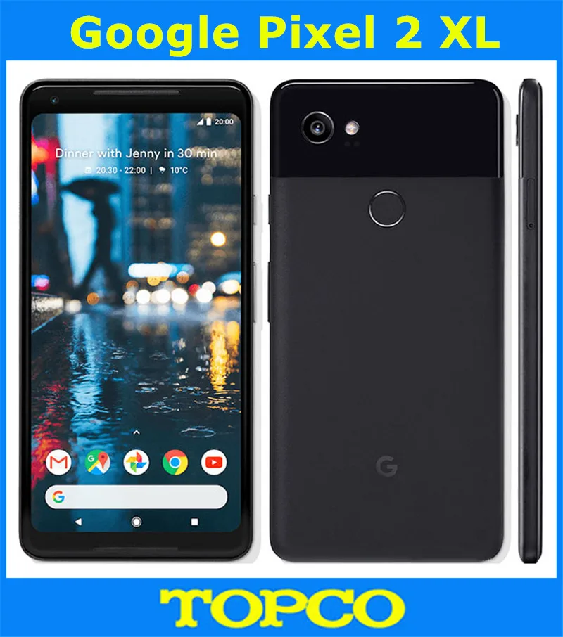 Google Pixel 2 XL разблокированный GSM 4G Android мобильный телефон 6,0 ''12.2MP Восьмиядерный ОЗУ 4 Гб ПЗУ 64 Гб/128G AMOLED отпечаток пальца