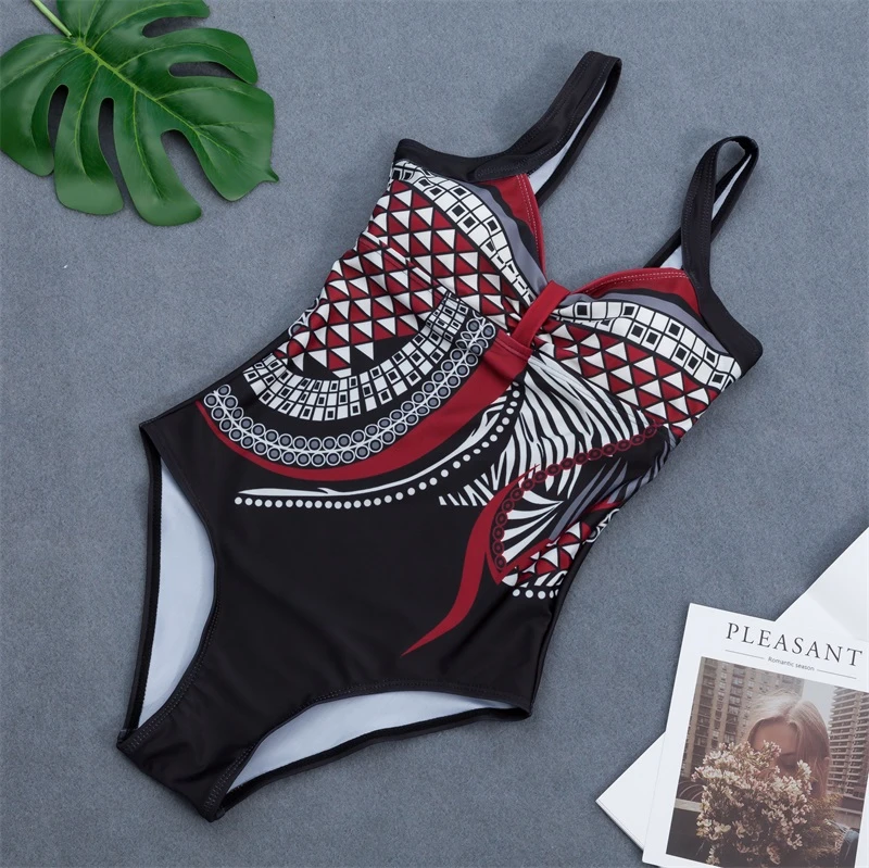 Принт Одна деталь Для женщин Maillot De Bain пикантные летние пляжные купальники бикини