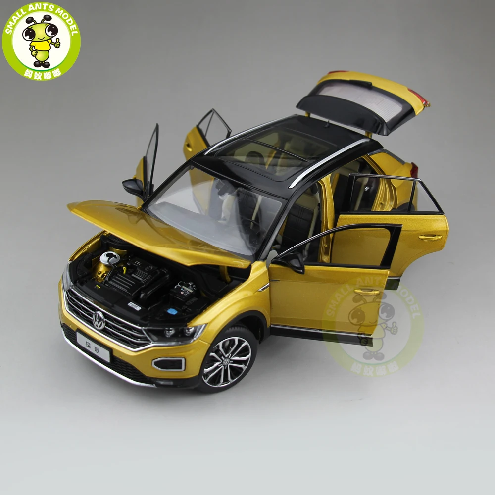 1/18 FAW T-ROC T ROC литая модель автомобиля игрушки Дети Мальчики Девочки Коллекция подарков на день рождения хобби черная крыша