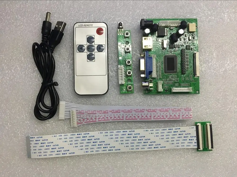 Плата контроллера HDMI VGA 2AV 50PIN TTL LVDS модуль мониторинга для ЖК дисплея AT070TN90 с