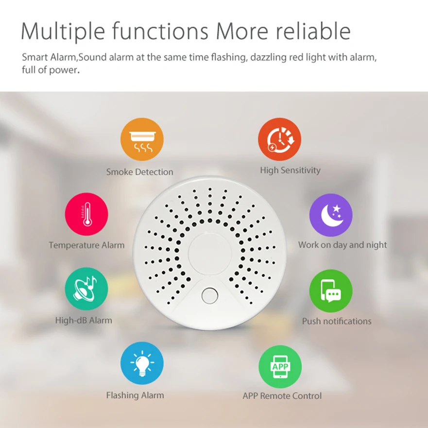 Интеллектуальная беспроводная (Wi Fi) Пожарный Температура Сенсор Беспроводной