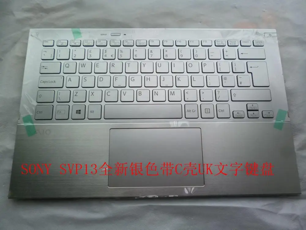 Palmrest Silver 2 Чехол для SONY VAIO PRO 13 PRO13 SVP13 SVP132 SVP132A SVP1321 SVP132A задняя крышка/Упор для рук верхняя/клавиатура с подсветкой/Botttom base - Цвет: Palmrest Silver 2