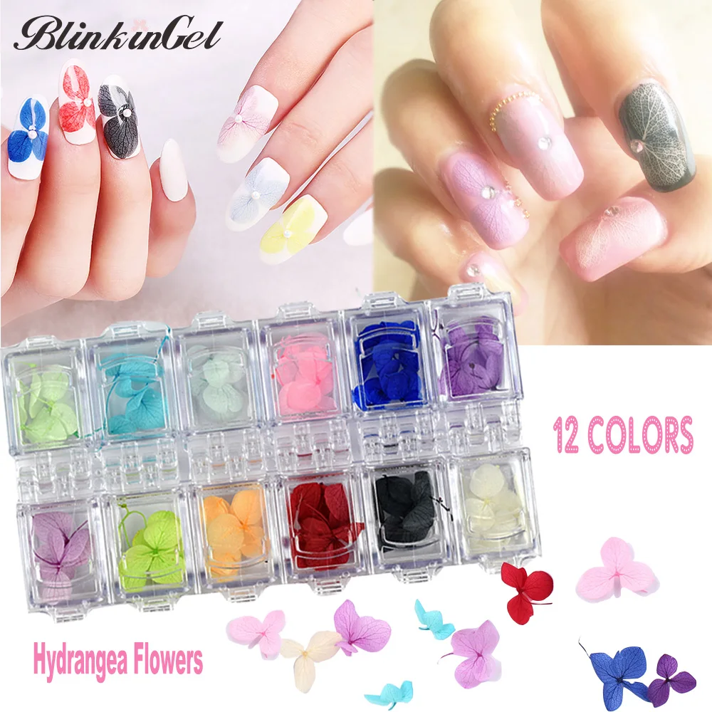 Blinkingel 36 шт. сухой цветок для 3D Дизайн ногтей Аксессуары Японии NailArt реального