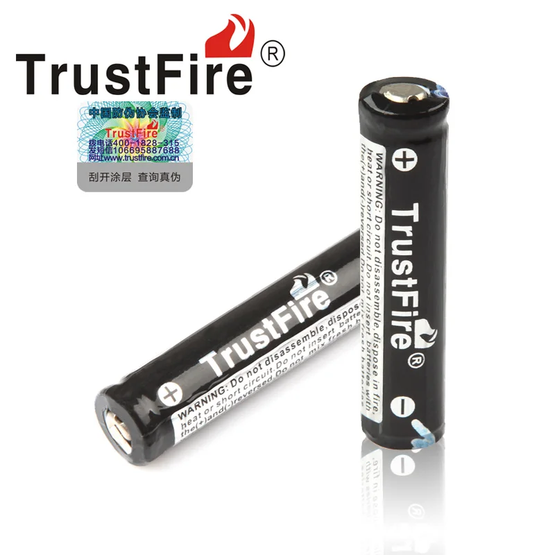 Бесплатная доставка 4 шт./лот оригинальные Trustfire батареи 10440 3 7 в 600 мАч Li Ion AAA