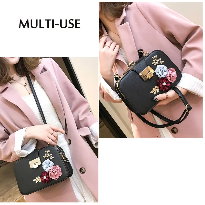 Модные 3 Слои дизайн сумка цветы дизайнерские сумки с клапаном из искусственной