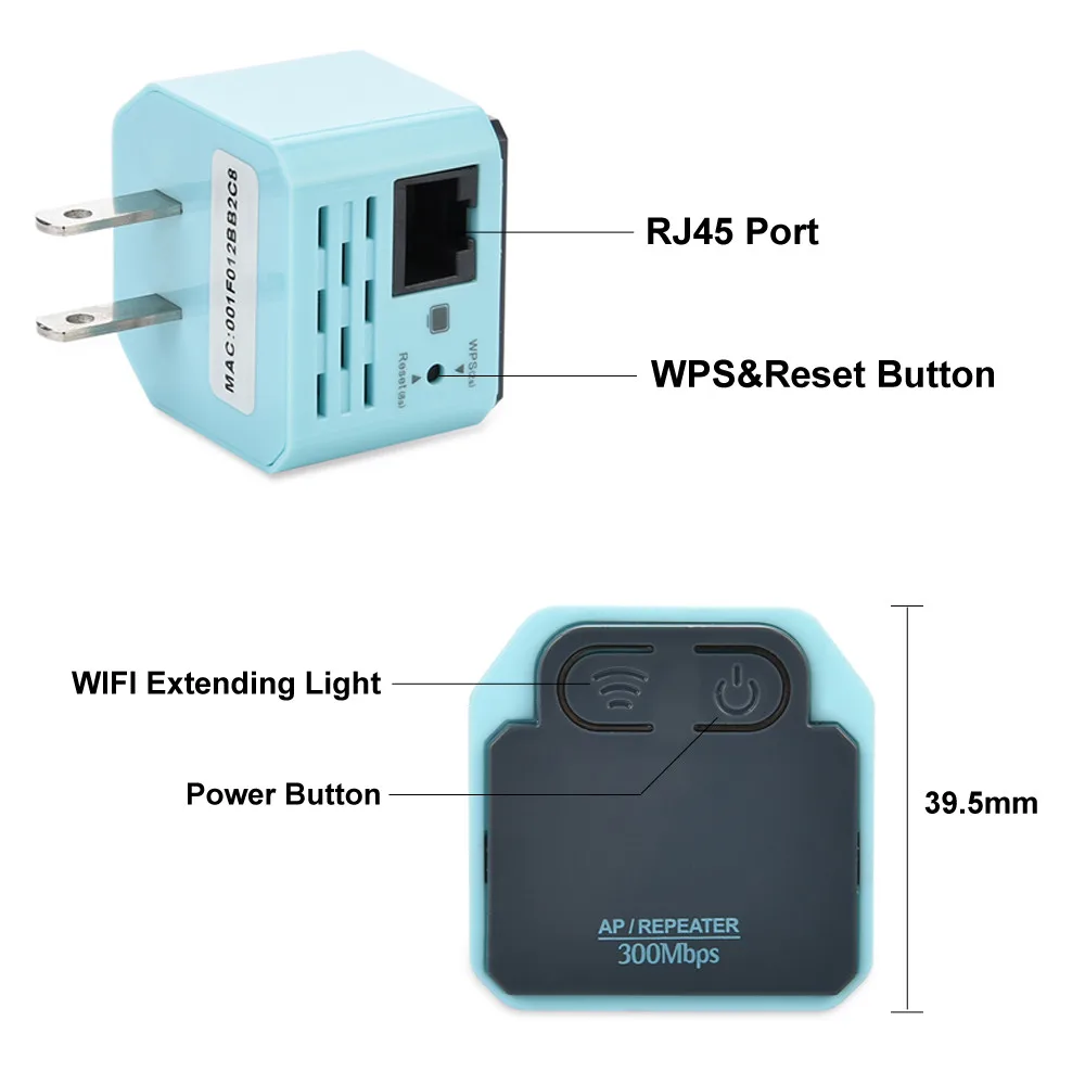 Wifi расширитель 300Mps Беспроводной ретранслятор AP 2 4 ГГц Wi-Fi адаптер настенный