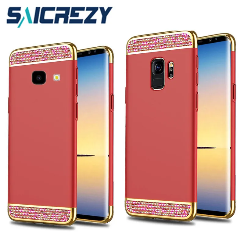 Цветной Кристальный чехол для Samsung Galaxy S9 S8 J4 J6 Plus J8 A3 2016 A5 2017 A7 2018 противоударный