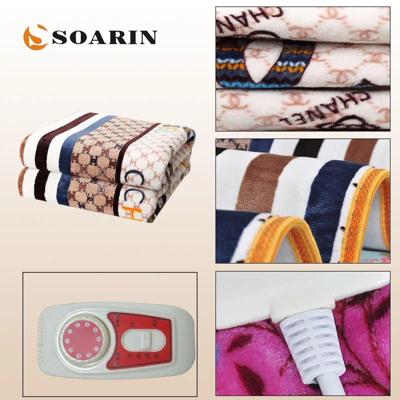 Электрическое одеяло SOARIN однослойное с электрическим подогревом 150x80 матрас