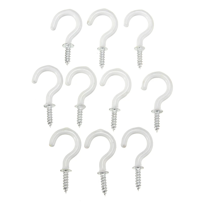 25 шт. пластиковые и железные крючки для подвешивания винтов|hook screw|cup hooksscrew hook |