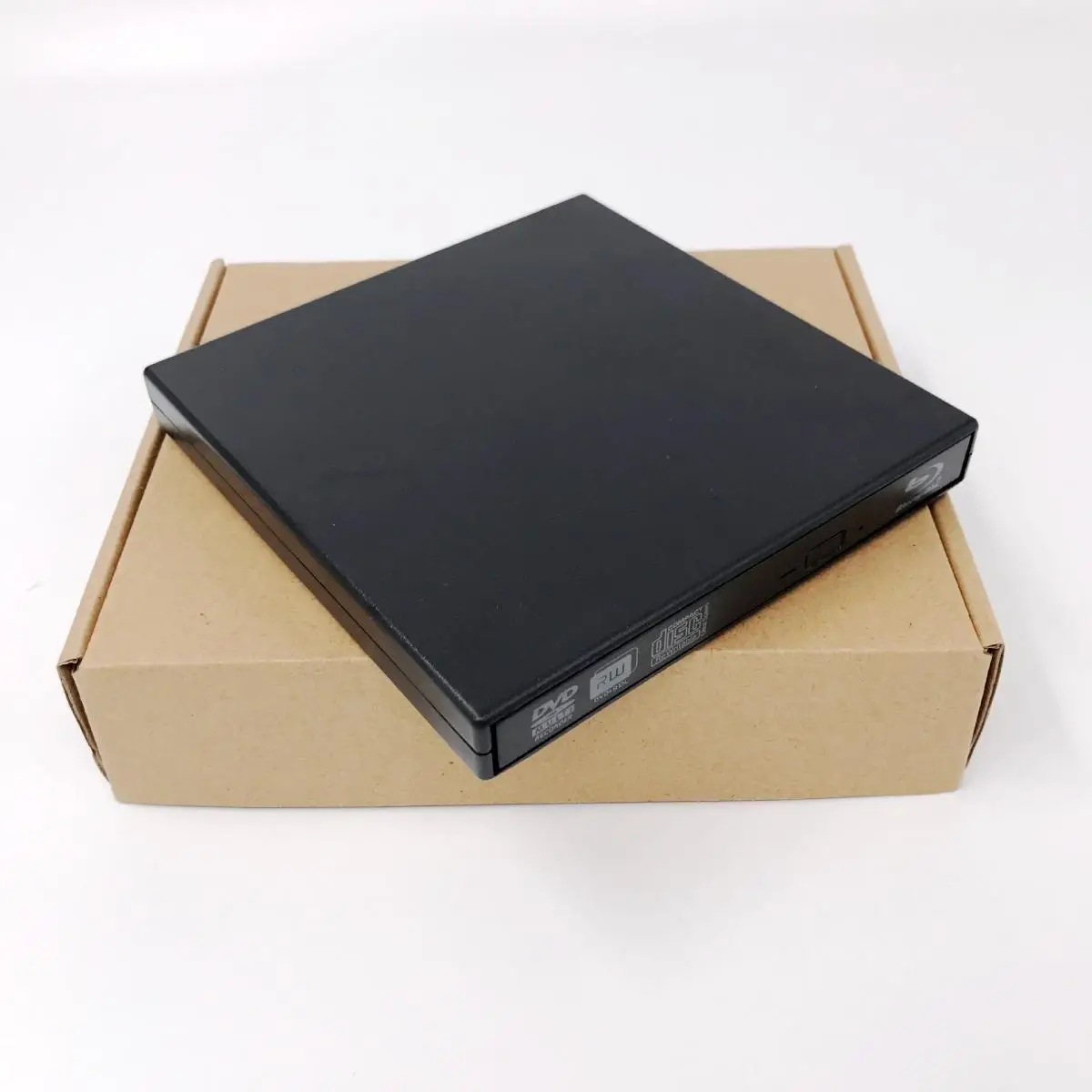 Черный тонкий внешний USB 2 0 Корпус чехол для 12 7 мм SATA CD DVD горелки оптический