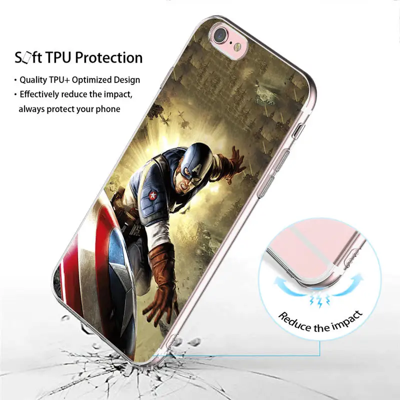 Чехлы с героями фильмов для iPhone X, XR, XS, Max, 8, 7, 6, 6S Plus, 5, 5S, SE, чехлы, мягкий силиконовый чехол, Marvel, Мстители, Fundas, Coques Etui