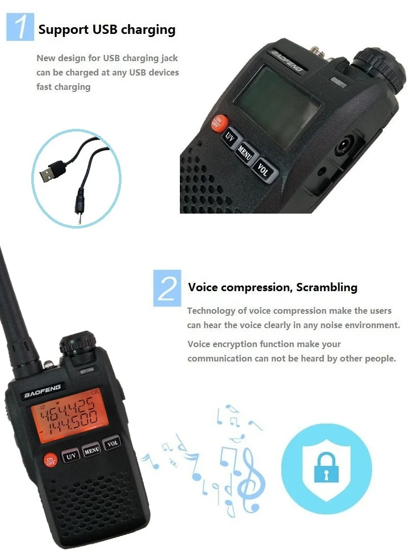 BAOFENG UV-3R мини-радио для детей портативная рация UHF VHF Ham CB радиостанция двухстороннее радио Woki Toki любительский КВ трансивер 3R Telsiz