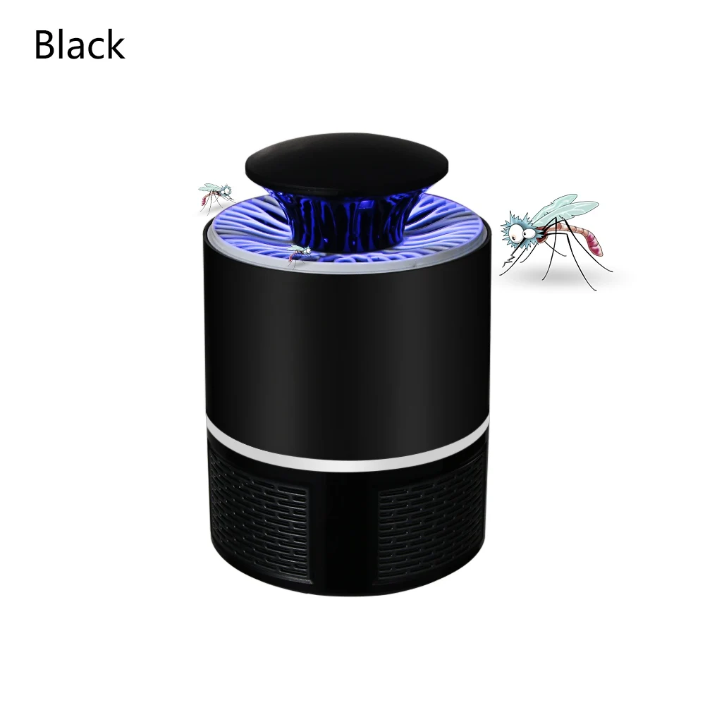 Style 2 black 1 шт. УФ электрический USB москитный убийца лампа Отпугиватель вредителей ловушка для насекомых Zapper ловушка бесшумный светодиодный ночник домашняя спальня Лето Москитная - Цвет: Style 2 black
