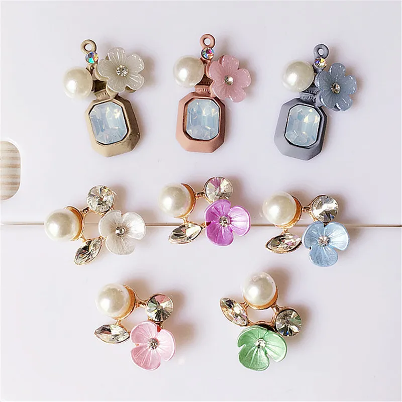 5 шт./компл. модные пуговицы в форме банта со стразами материал для сумок