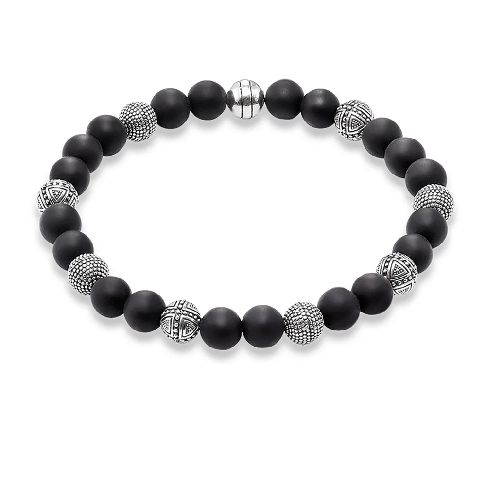 8 мм Obsidian Matt Beads & Silver Kathmandu Cross Hero Karma браслеты 2018 модный DIY браслет ювелирное