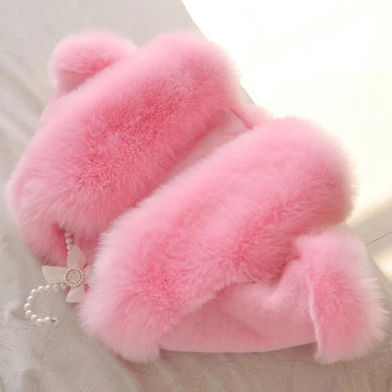 Furry Baby 2018 Autumn Winter Faux Fur Coat Infant Clothing Jacket Keep Warmming Girl Thick Cotton Single-breasted Clothes N285 | Детская
