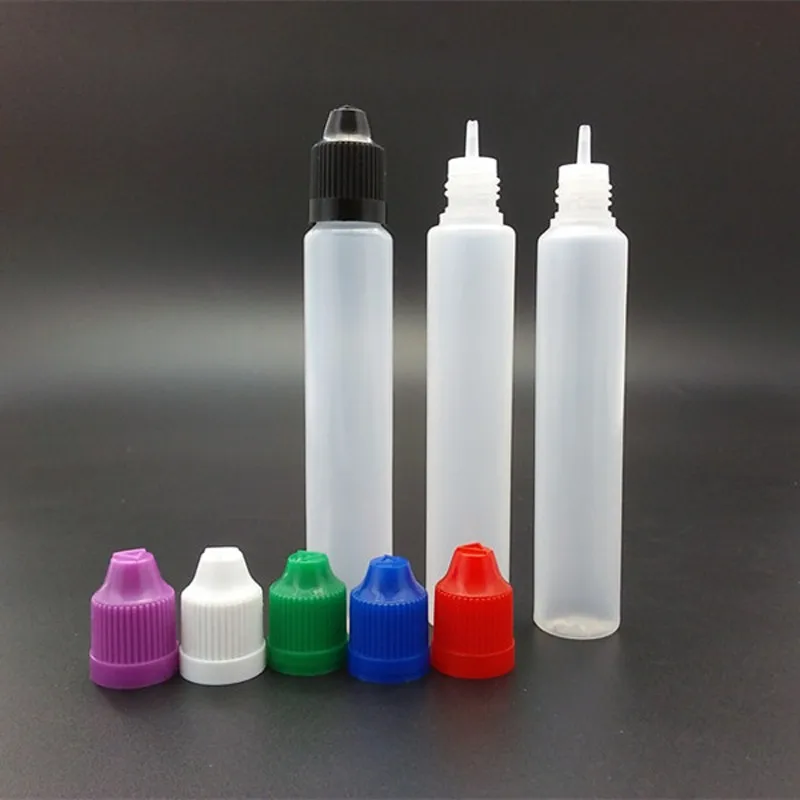50 шт форма ручки 30 мл 60 PE пустые бутылки e liquid капельница бутылка пластиковая E для