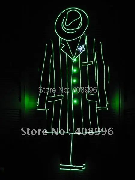 Светящийся костюм EL для выступлений/делового костюма/светлых костюмов/одежды