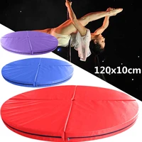 120x10cm folding pole dance safety yoga mat floor home gym exercise fitness pad portable round dance mats training body building