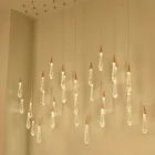Nordic бутылкикапли дождя хрустальные светодиодные подвесные светильники кабель настраиваемый салон Холл отель подвесной светильник Кофейня лампа домашний декор