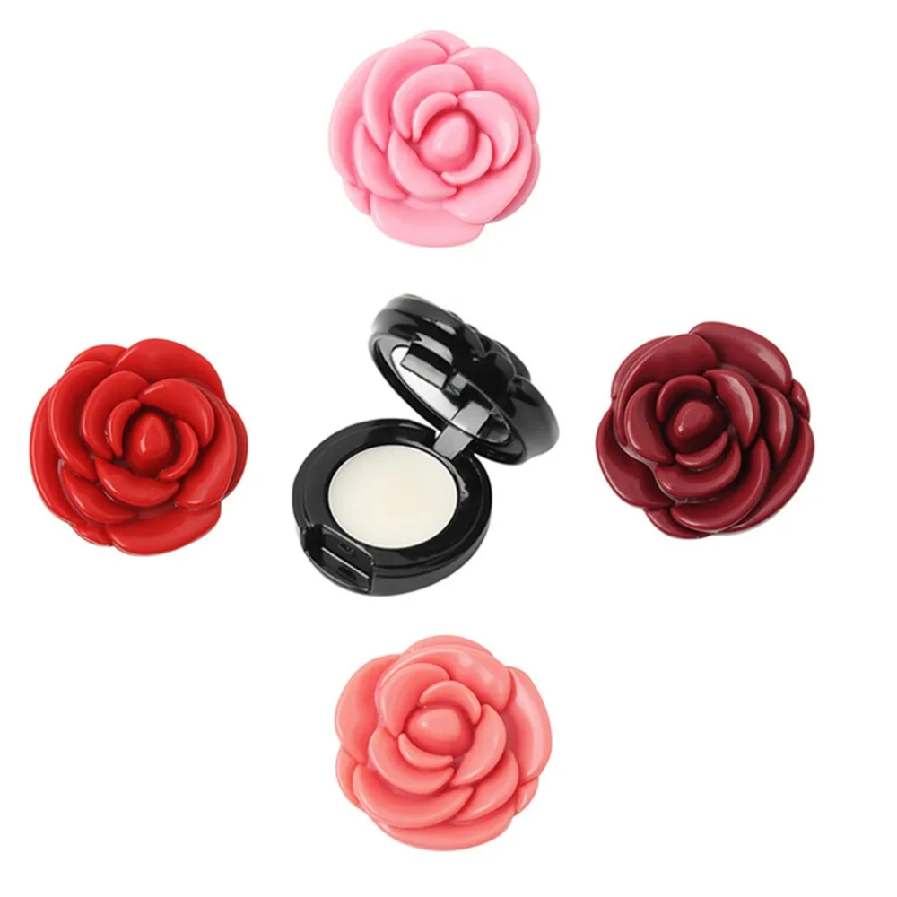 

Роза цветок Форма пустые пластиковые магнит чехол коробка губной Помады Косметический упаковочный контейнер многоразового диспенсер для декоративной косметики с зеркалом