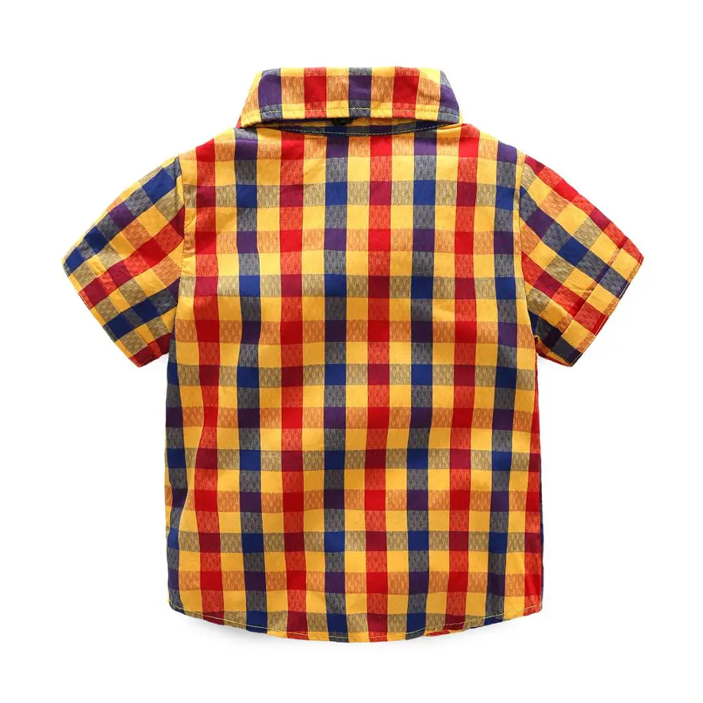 2-7t boys clothes summer dress Novelty gentleman boy with short sleeves shirt inpants a Bib suit 2 children's |