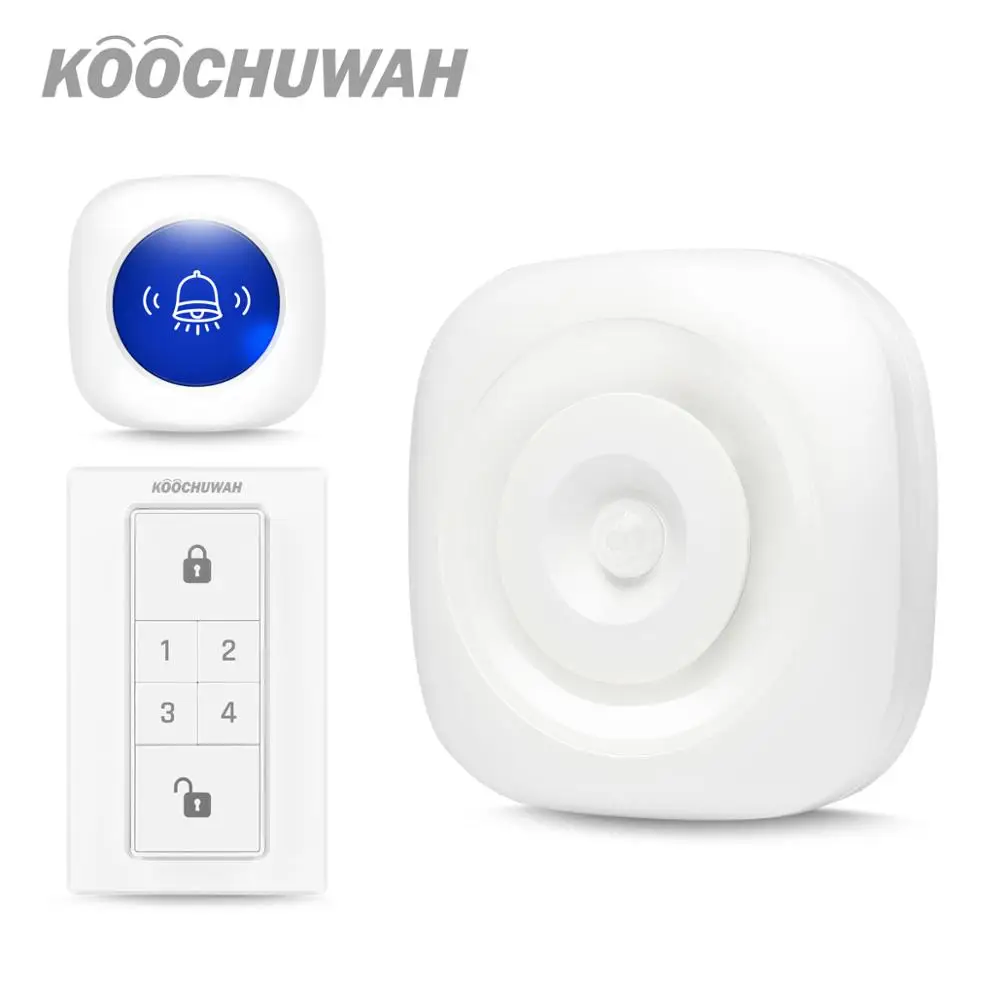 KOOCHUWAH Ночной свет датчик движения сигнализация беспроводной PIR с маленьким