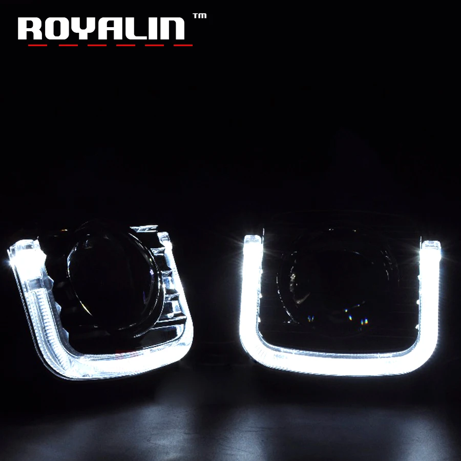 ROYALIN светодиодный DRL ангельские глазки плоская дневная ходовая лампа авто