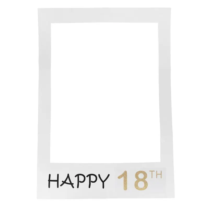 Бумага Photo Booth Реквизит Фото Рамка 1st 16th 18th 21st 30th 40th 50th 60th 70th 80th Юбилей украшения для вечеринки в честь Дня рождения подарок