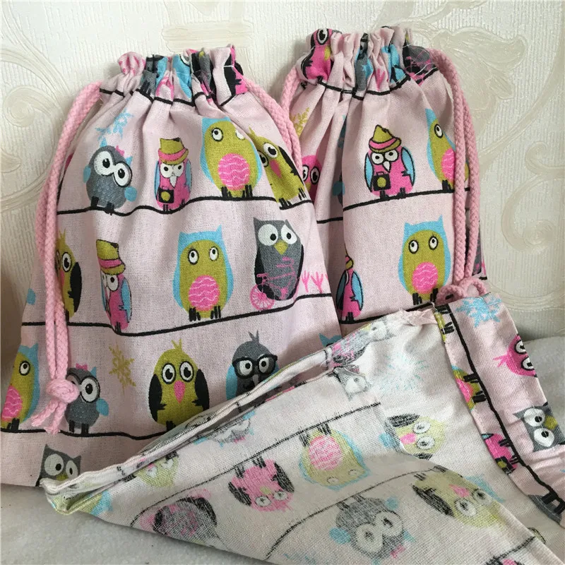Yile вручную розового цвета из хлопка и льна с кулиской многоцелевой Организатор