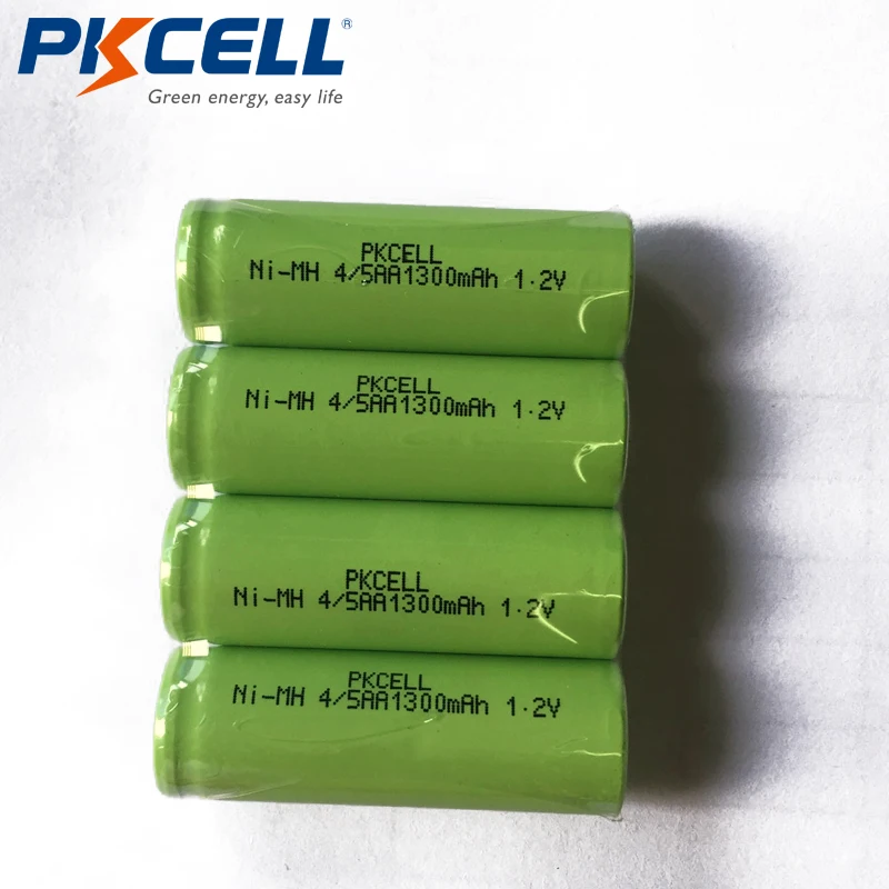 5 шт. PKCELL 4/5AA 1300 mah 1 2 v NIMH аккумуляторная батарея 4/5 aa 14430 батареи в плоской верхней
