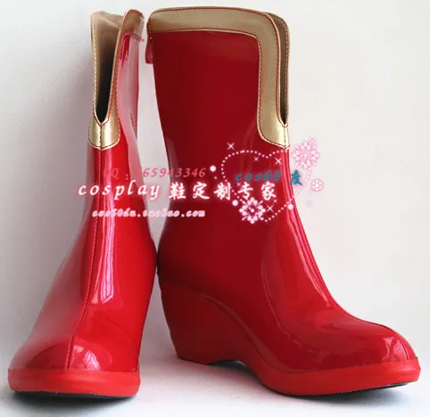 

Macross Frontier Sheryl Nome Cosplay Red Short Shoes Boots S008