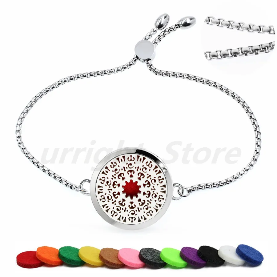 Essential Oil Diffuser Locket Perfume Bracelet Horse moon and star Adjustable Stainless Steel 30mm locket bangle 10pads | Украшения и