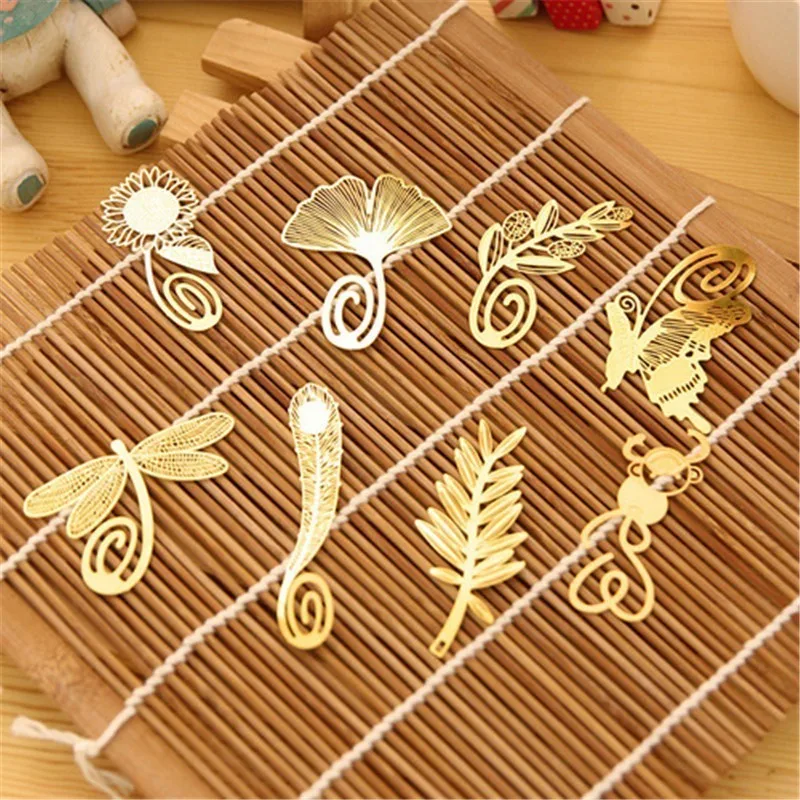 2PCS/lot Creative Metal Bookmark Cute Cartoon Book Paper Clip Kawaii Bookmarks Office Decoration Stationary Supplies 01463