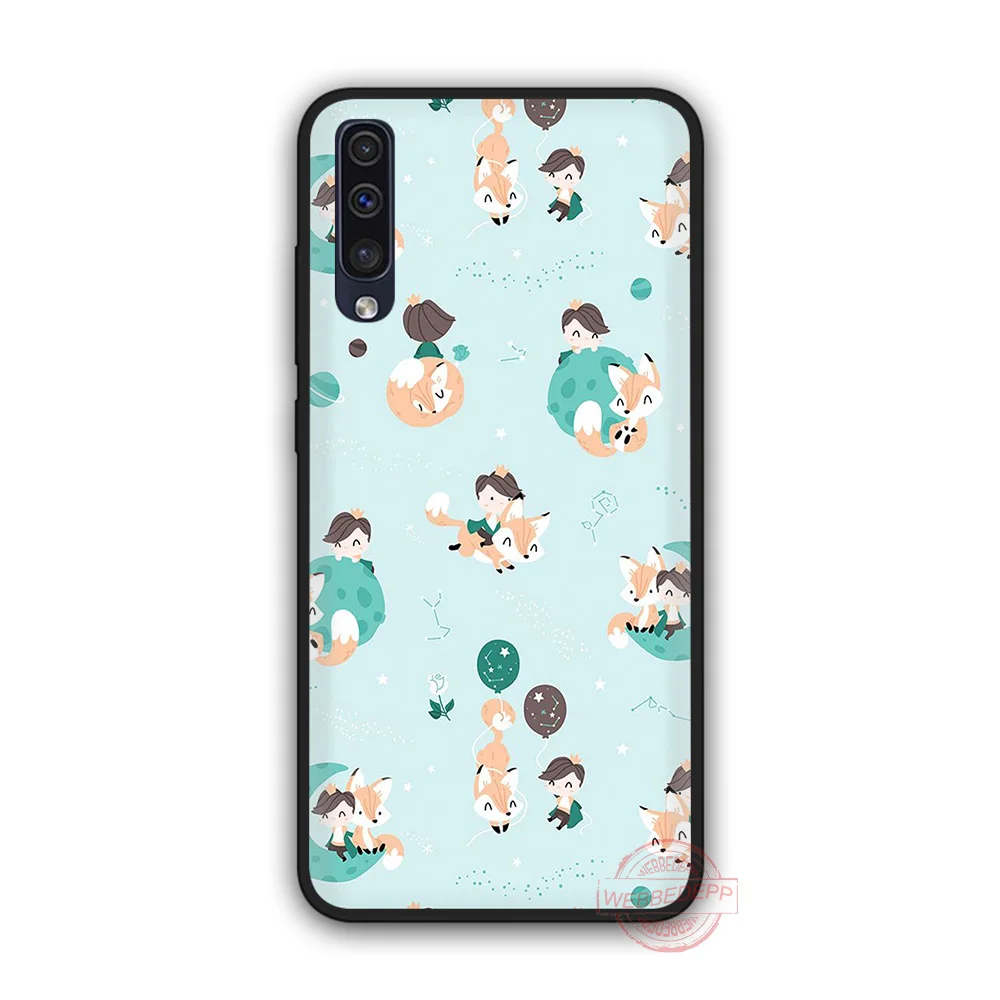 WEBBEDEPP Little prince rose fox Soft Case for Samsung A3 5 6 7 8 9 J6 A10 A20 A30 A40 A50 A60 A70 S M10 M20 M30 M40 |