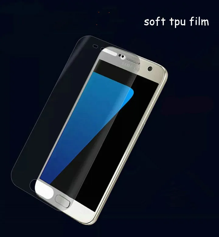 Защитная пленка на весь экран для samsung Galaxy S7 Edge из мягкого ТПУ мягкая с защитой от