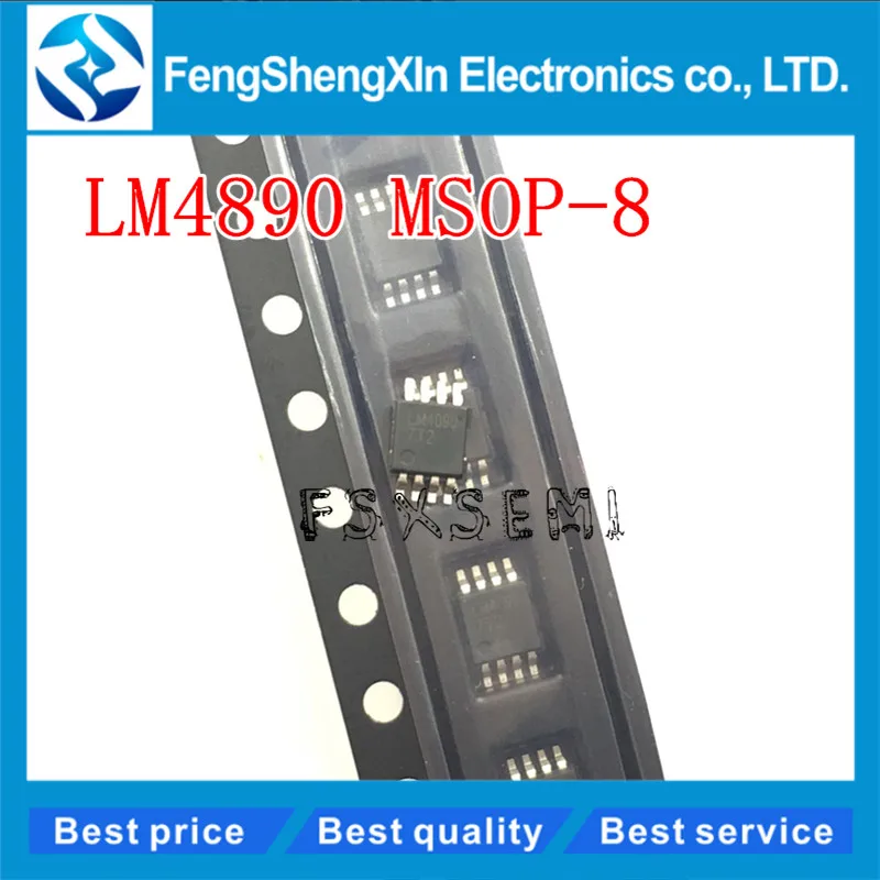 100 шт./лот Новый LM4890 LM4890S XPT4890 LB4890 NS4890 MSOP8 Двухканальный аудио усилитель